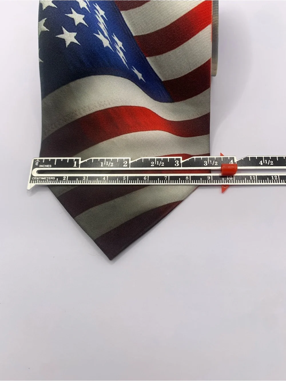 Patriotic Men's Tie in Red, White & Blue American Flag July 4th USA